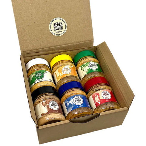 Aebi's Gewürz Box mit 5 Gewürzen, 1 Bratensauce