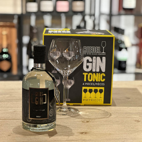 Gin Set Gutes Gin mit 4 Riedel Gin Gläser
