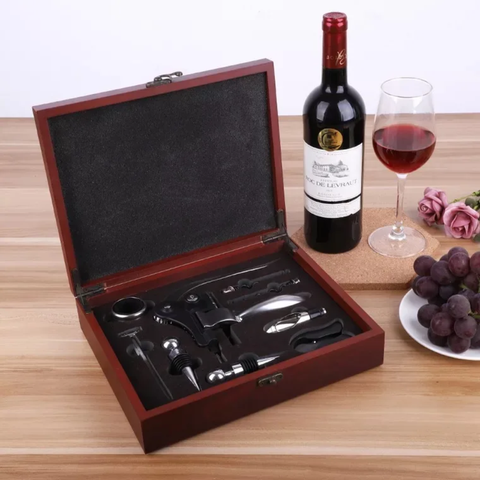 Luxus-Sommelier-Geschenkset in Holzkiste | Réka wein&mehr