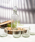 Set mit 6 Lella-Gläsern aus geblasenem und rissigem Glas - durchsichtig | Réka wein&mehr