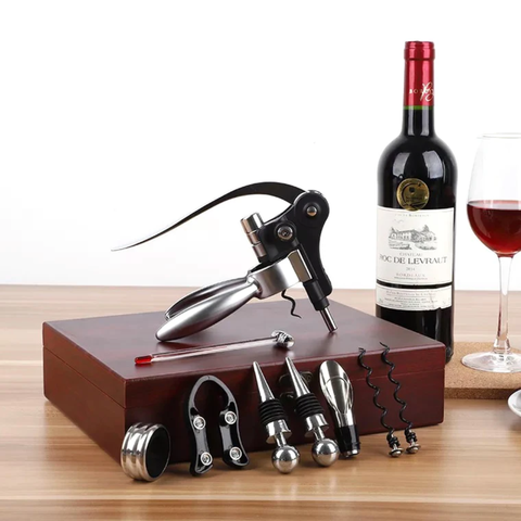 Luxus-Sommelier-Geschenkset in Holzkiste | Réka wein&mehr