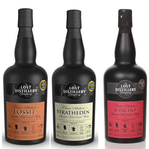 Set Lost Distillery Blendet Malt Scotch Whisky - 3x 70cl