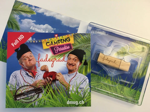 Full-HD auf Holzstick Bühnenprogramm "fadegrad" - Comedy-Duo Messer&Gabel | wein&mehr