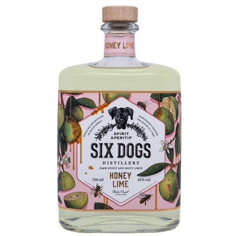 Six Dogs Honey Lime Gin - 70cl